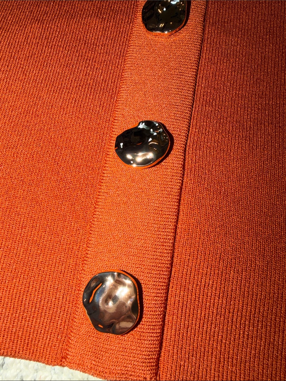 Commense Rust Button-Front Knit Tank - Picture 4 of 4